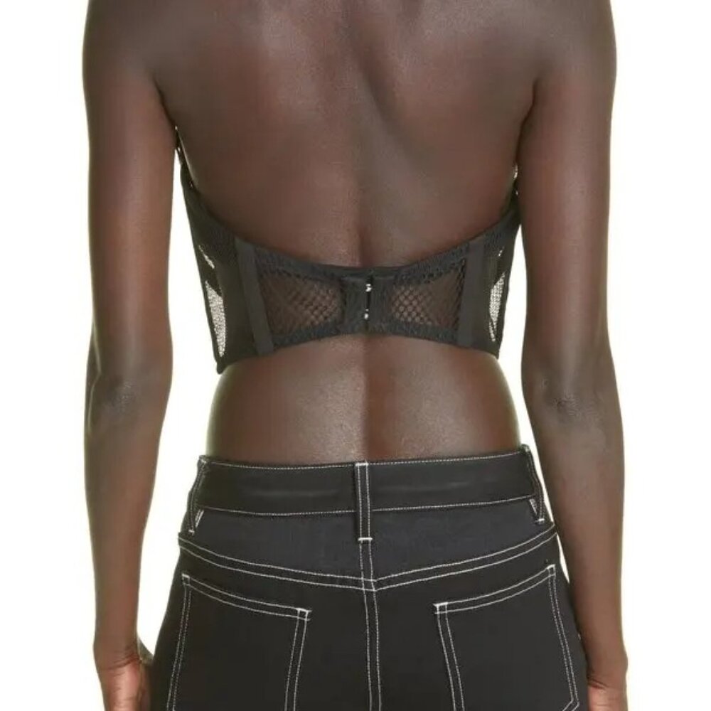 Dion Lee Net Lace Layered Top In Black Mesh Crop … - image 5